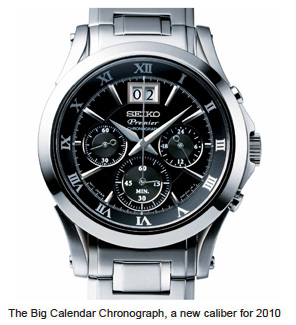 The big calendar chronograph, a new caliber for 2010