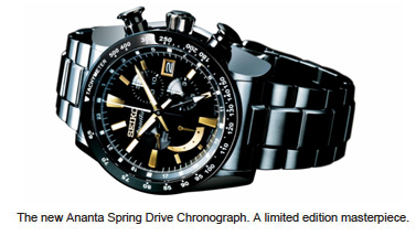 The new ananta spring drive chronograph. a limited edition masterpiece.