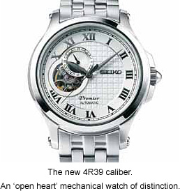 The new 4r39 caliber. an ‘open heart’ mechanical watch of distinction.